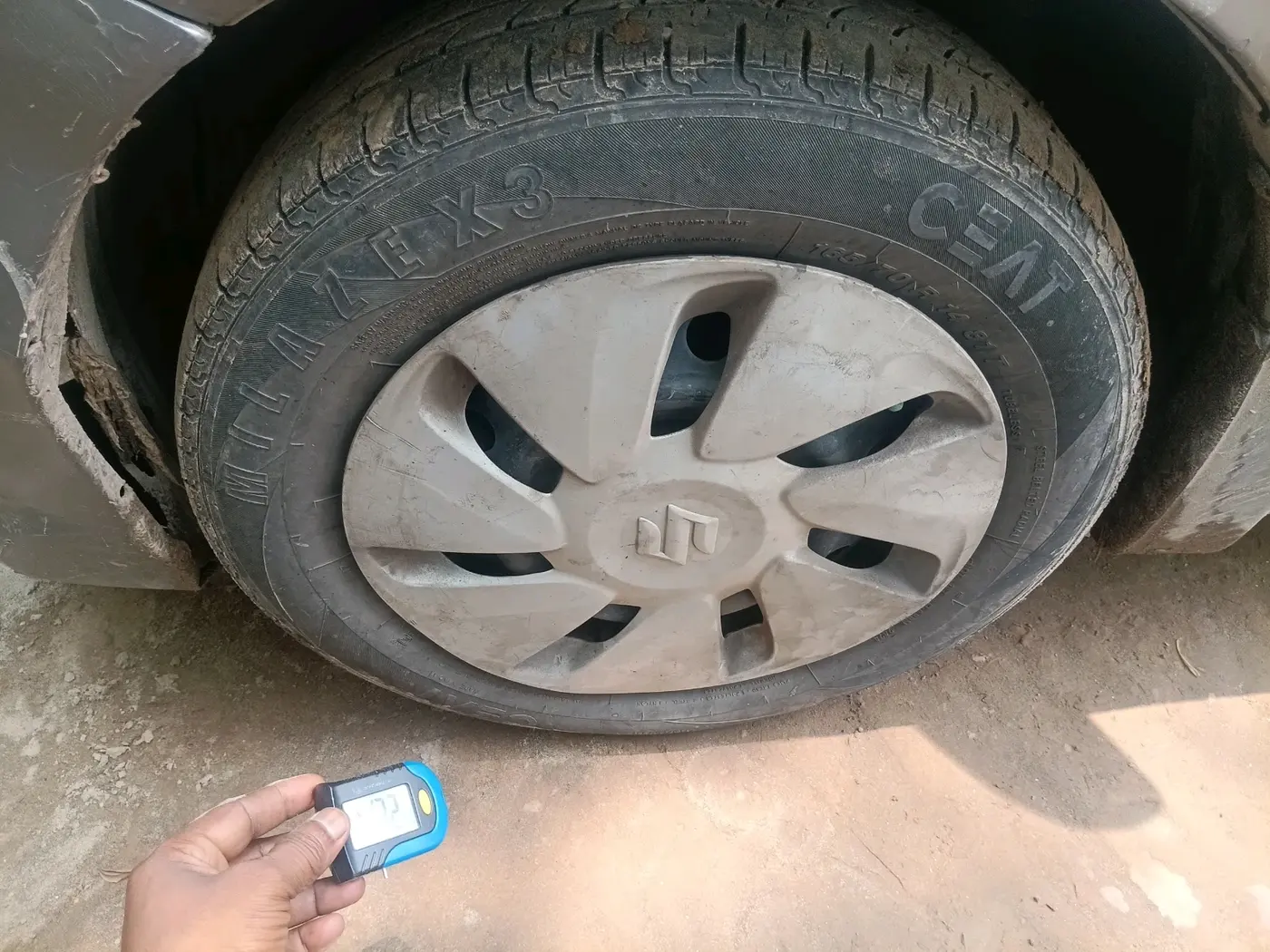 2018 Maruti Celerio ZXI, CNG, Manual, 92,667 km, tyre