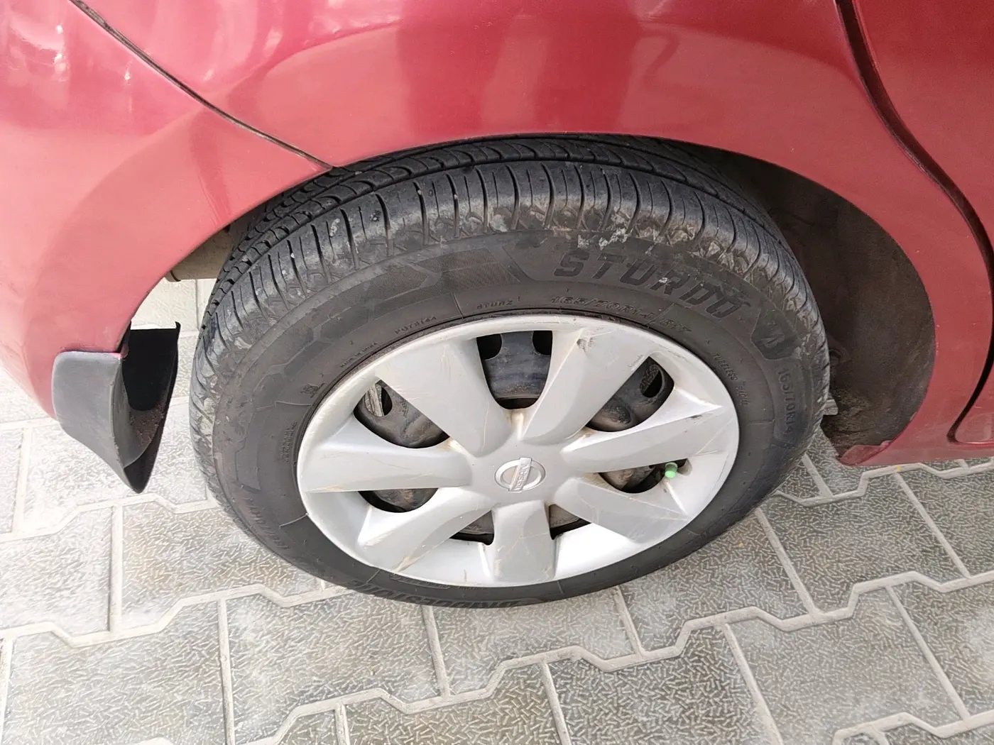 2012 Nissan Micra XV PETROL, Petrol, Manual, 1,16,735 km, tyre