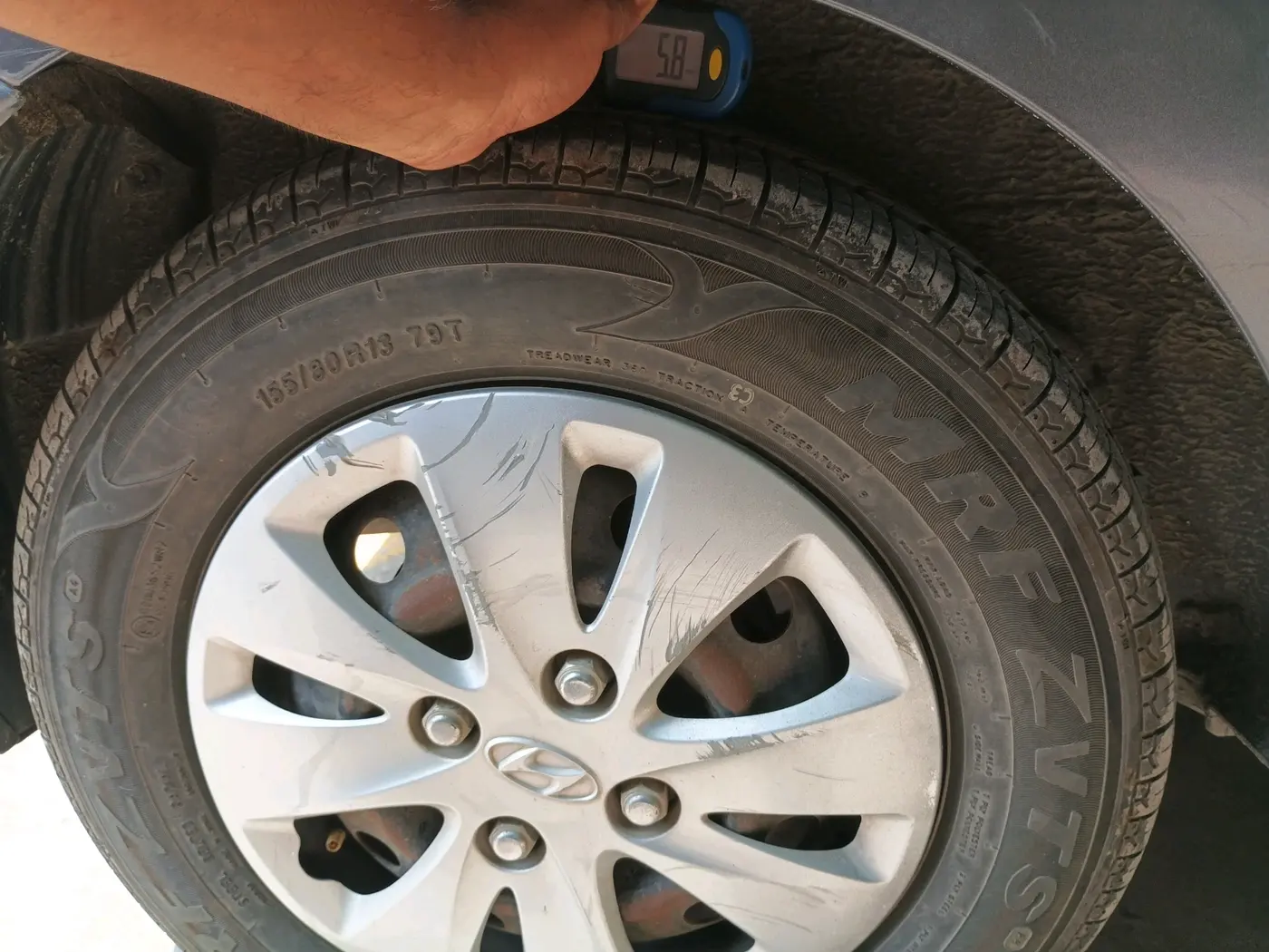 2012 Hyundai i10 MAGNA 1.2, Petrol, Manual, 55,694 km, tyre