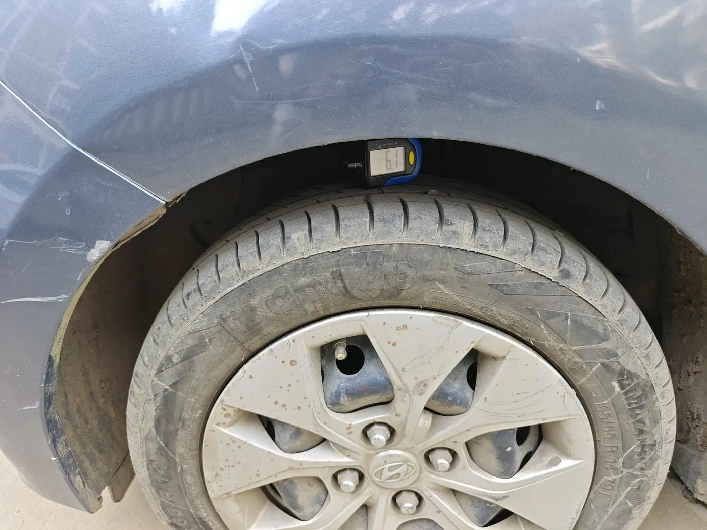 2015 Hyundai Xcent S 1.2, CNG, Manual, 87,469 km, tyre