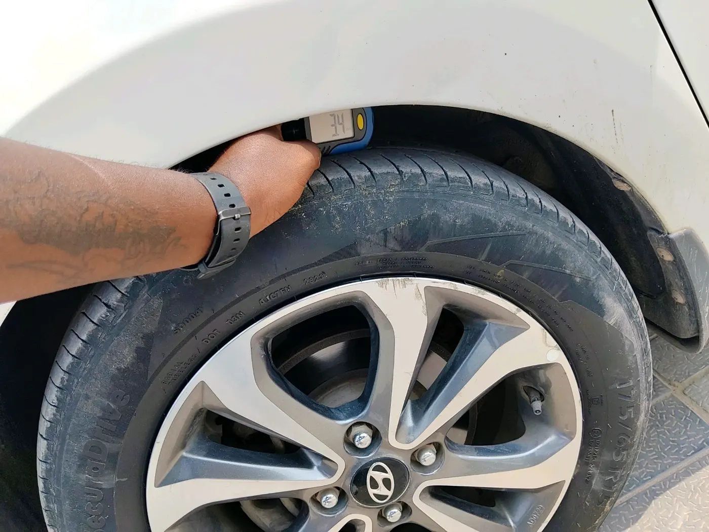 2018 Hyundai Xcent SX 1.2 (O), CNG, Manual, 65,600 km, tyre
