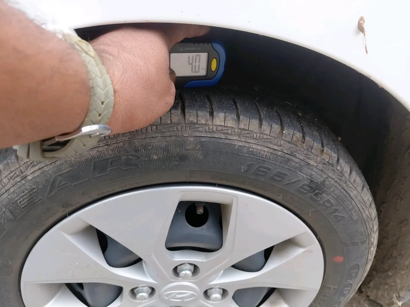 2019 Hyundai Xcent S 1.2, CNG, Manual, 49,636 km, tyre